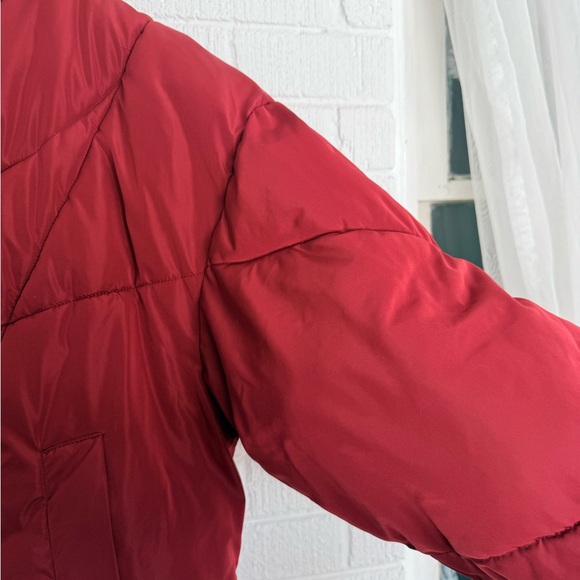 Free People Hailey Puffer Jacket Maroon Wine Large - Picture 11 of 16